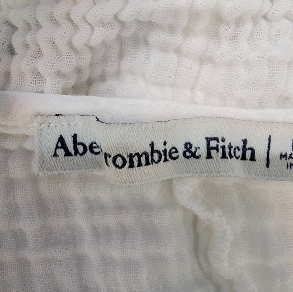 Abercrombie and fitch Cami Crop top M White Gauze Beachy Coastal - Picture 8 of 8